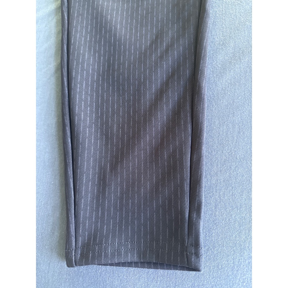 Maze Collection Scuba Slimming Pinstripe Pants Womens PL Black Petite Pull On - Picture 2 of 8